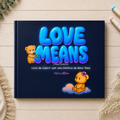 Love Means - Portuguese Edition - Cardstock Coloring Book - 170 GSM Premium Bond, Hardcover, Black Lines