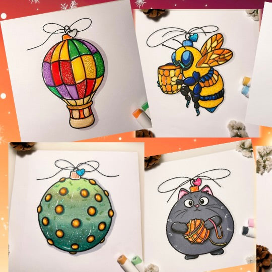 Cute and Cozy Christmas Ornaments - Paperback Coloring Book