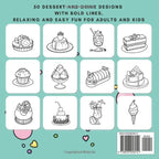 Sweets World - Cardstock Coloring Book (170 GSM Premium Bond, Top Wire-O binding, Black Lines) (Copy)