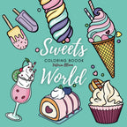Sweets World - Cardstock Coloring Book (170 GSM Premium Bond, Top Wire-O binding, Black Lines) (Copy)