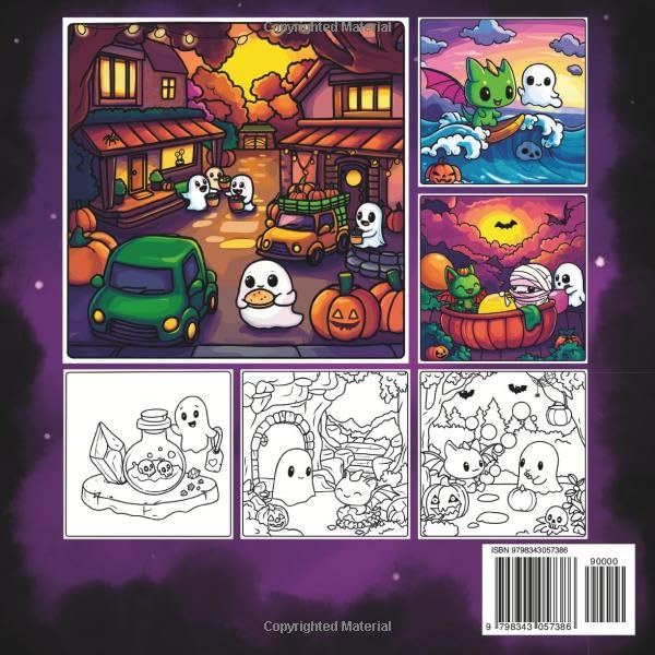 Ghosty Cuties - Paperback Coloring Book