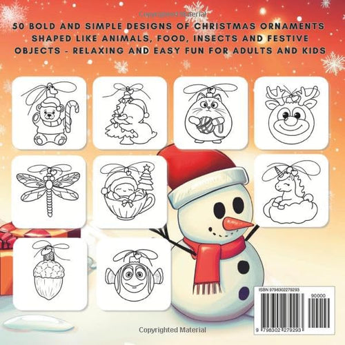 Cute and Cozy Christmas Ornaments - Paperback Coloring Book