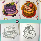 Sweets World - Paperback Coloring Book (Amazon Edition, 74-90 GSM)