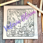 Love Means - Cardstock Coloring Book - 170 GSM Premium Bond, Top Wire-O binding, Black Lines