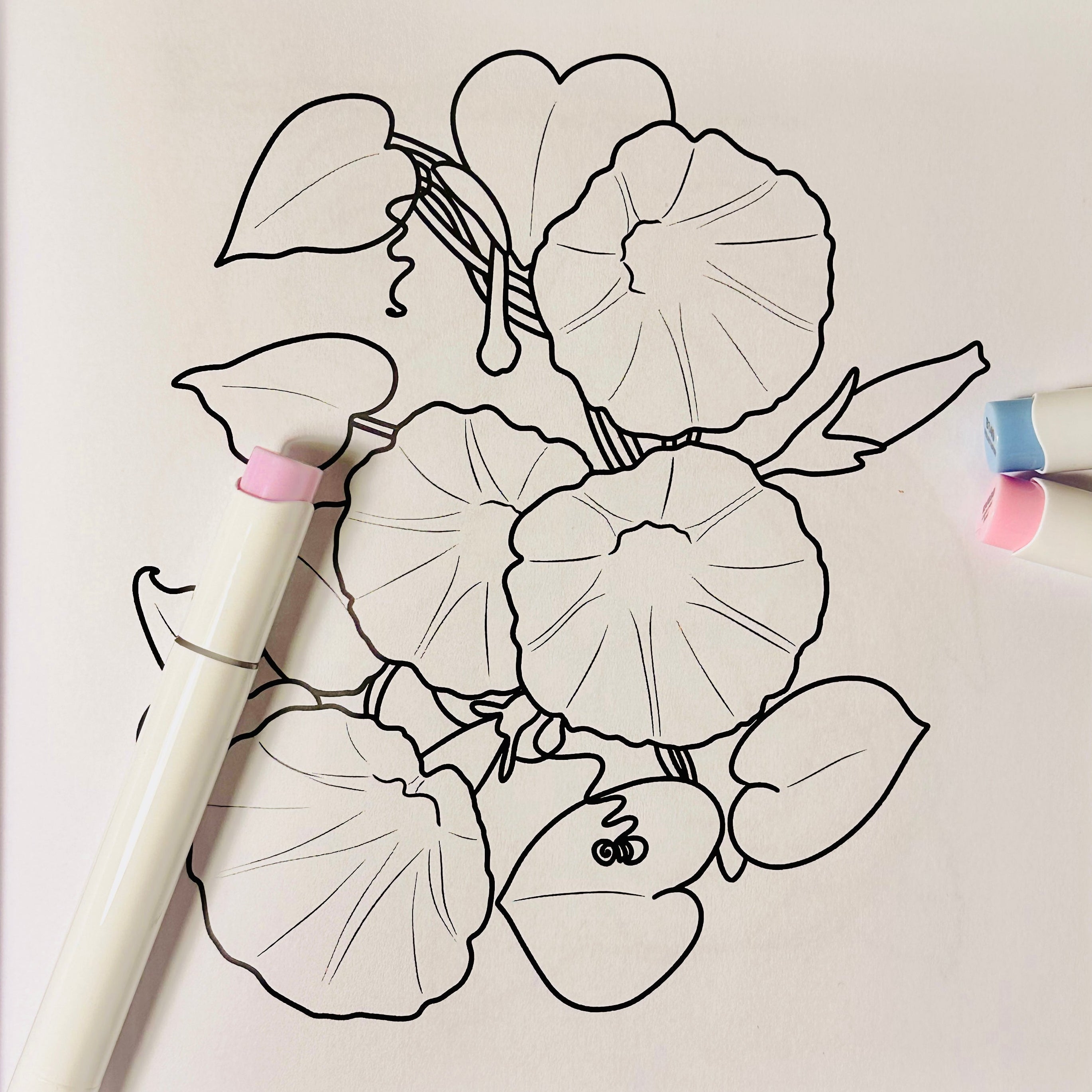 Blooming World - Paperback Coloring Book (Amazon Edition, 74-90 GSM)