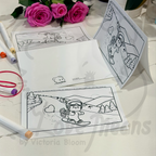 Digital Download - Love Means - Snowboarder Coloring Card