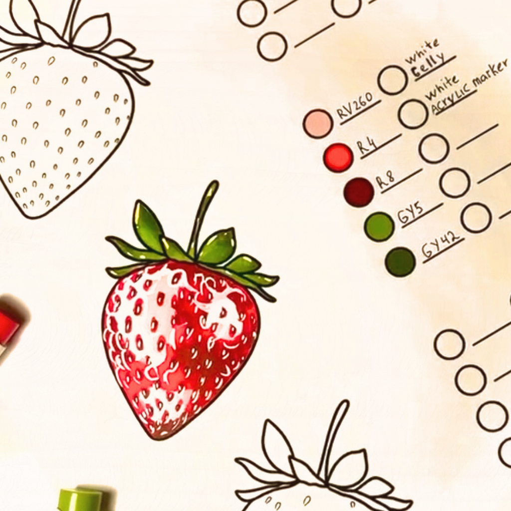 Free Digital Download - Practice Page - Strawberry