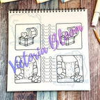 Love Means - Cardstock Coloring Book - 170 GSM Premium Bond, Top Wire-O binding, Black Lines