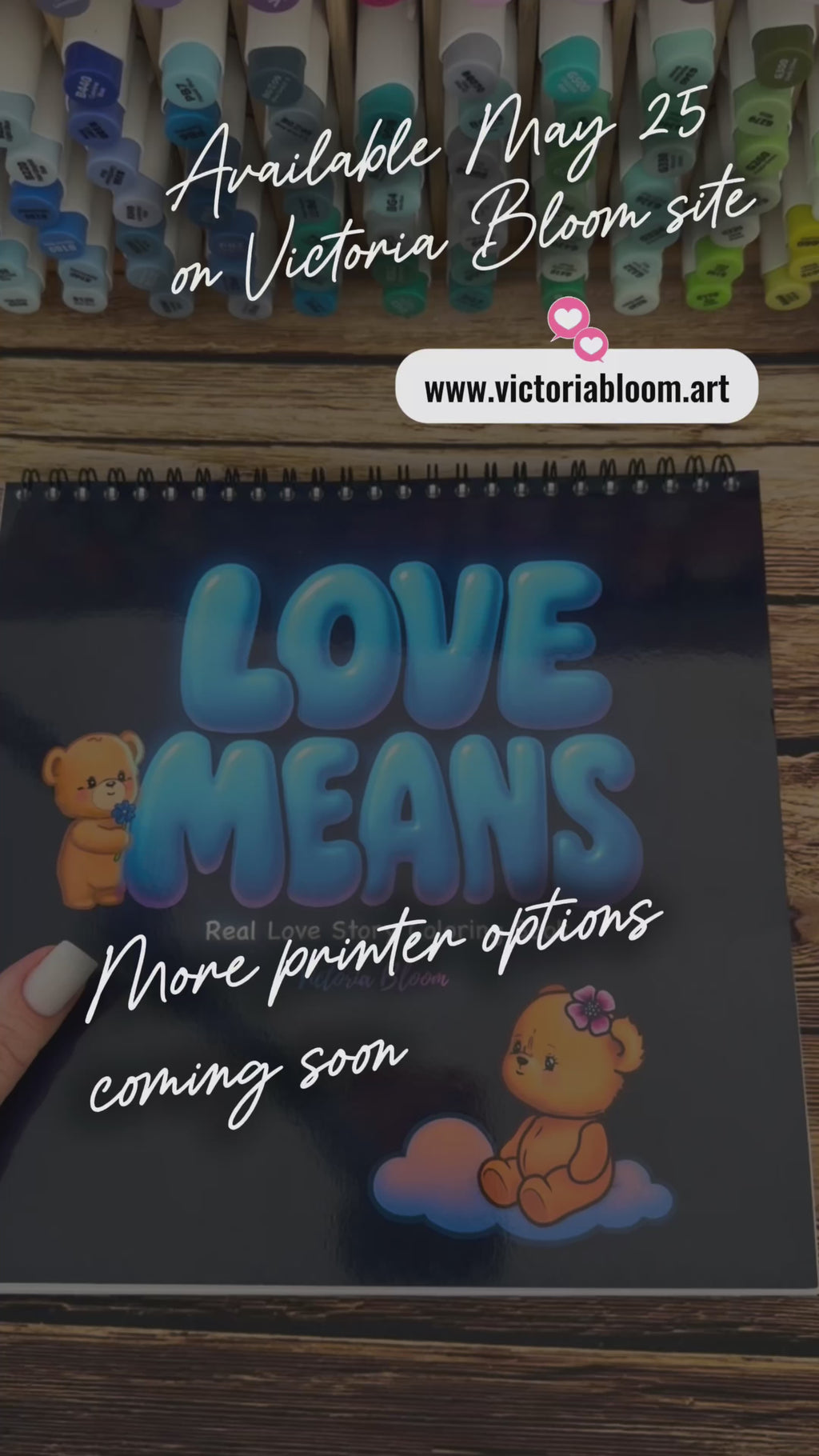 Love Means - Coloring Book - 170 GSM Premium Bond, Top Wire-O binding, Black Lines